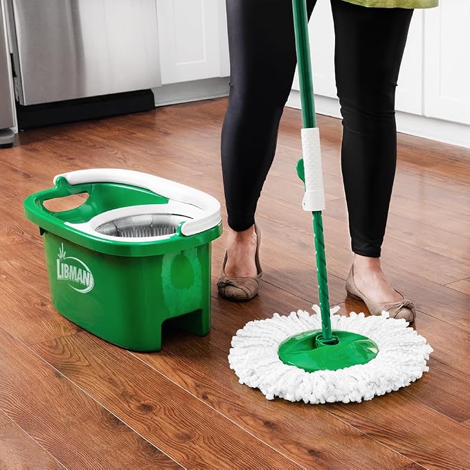 Libman Tornado Spin Mop Refill Microfiber Heads, 2 Pack | Microfiber replacement heads for Libman Tornado Spin Mop System; case pack of 2.