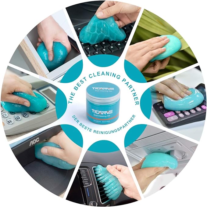 TICARVE Car Cleaning Gel Car Detail Tools Car Accessories Detailing Putty | Car Interior Cleaner Automotive Detailing Kit Keyboard Cleaner Office Laptop Slime Cleaner Dust Remover Gift For Men Women