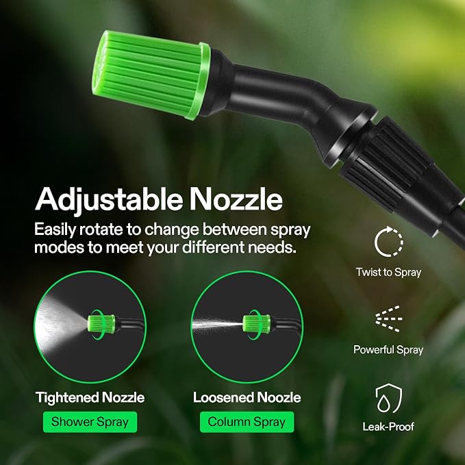 VIVOSUN 2-Gallon Pump Pressure Sprayer | Lawn & Garden Water Sprayer with Adjustable Shoulder Strap, for Spraying Plants, Garden Watering and Household Cleaning