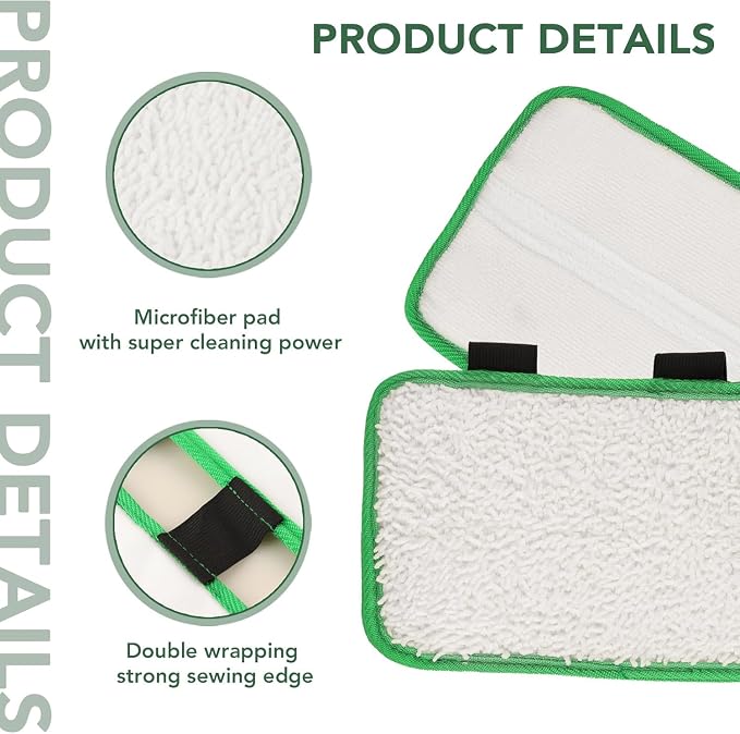 Replacement Pads Refill for Shark Sonic Duo Hardwood Floor Cleaner KD450W | KD400W, SP1000, ZZ500, ZZ510 Microfiber Scrubing Carpet Pad, Hardwood Floor Cleaning Pads, Washable & Reusable (6 Pack）