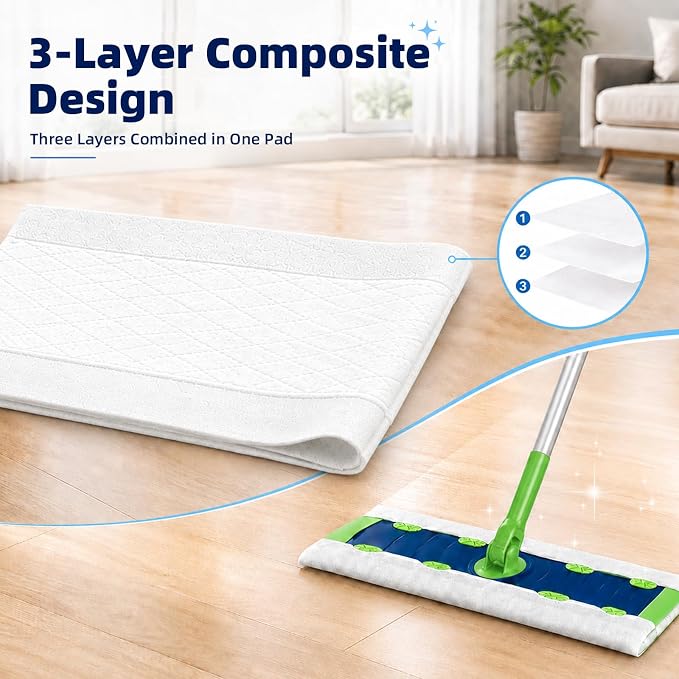 30 Count XL Wet Pads for Swiffer Sweeper XL, Unscented Disposable Refills | Pre-Moistened, Unscented, Disposable, Soft Nonwoven Pads, 10-Count Packs, For Sealed Hard Floors