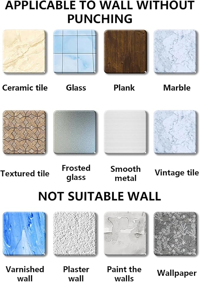 Wall Mounted Mop Organizers Strong Grip No Drilling Suction Brooms Holders Portable Accessory for Bathroom Use