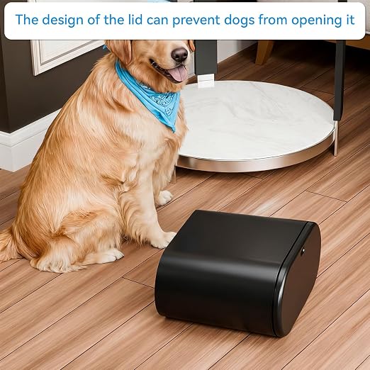 3.17 Gallon Thin Small Black Bathroom Trash Can with Lid,12L Small Pet/Dog Proof Slim Trashcan and Skinny Covered Trash Can,Plastic Covered Wastebasket,Garbage Can for Kitchen,Office,RV,Bedroom,2 Pack