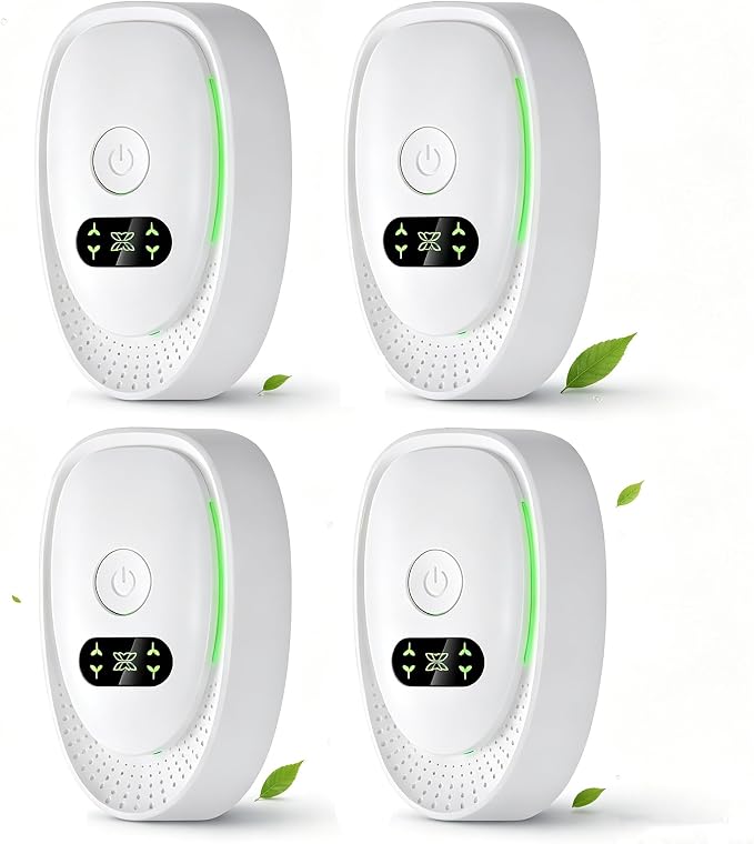 Air Ionizers for Home,4-Pack Negative Ion Air Purifiers | Odor Eliminators Quiet Plug-in for Bedroom, Office, Living Room Compact Freshener for Pet Smoke, and Kitchen Odor