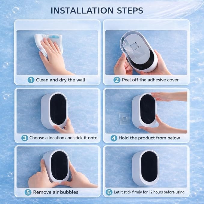 Disposable Toilet Cleaning System with 40 Refills, Toilet Wand Kit with Holder, Wall Mounted Toilet Brush Set for Deep Cleaning Bathroom Bowl, Hygienic Toilet Bowl Cleaner Kit (1PCS40)