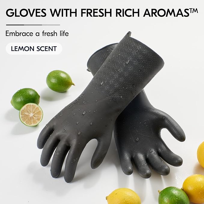 Vgo... Men's Work Gloves,Abrasion & Tear Resistant,for Construction, Cement, Sewage, Drain Cleaning & Rough Tasks(TP1117)