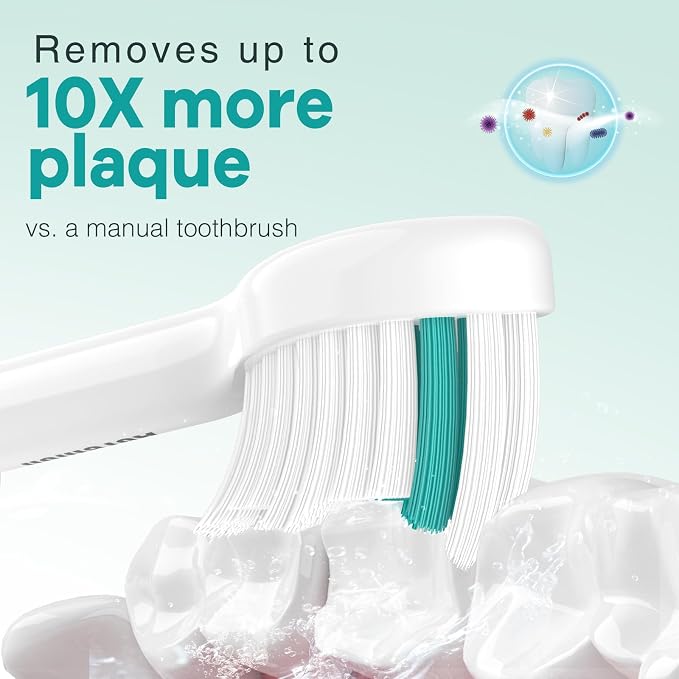 Aoremon Toothbrush Replacement Heads fit for Philips Sonicare E-Series | Toothbrush Heads fit for Essence Xtreme Elite Advance CleanCare Screw-on Electric Toothbrush Handle, 3 Count, White
