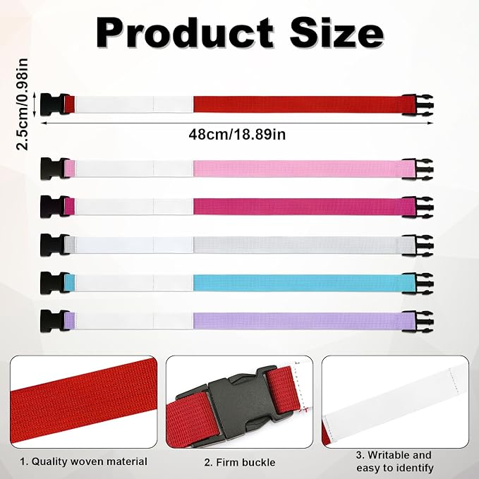 6pcs Buckle Loops for Laundry, Clothes Straps with Buckle Multipurpose Washing Care Tools Cleaning Belt Accessories Gadgets for Wash Care (Red, Light Purple, Rose Red, Pink, Sky Blue, Light Gray)