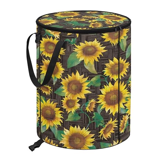 Gothic Sun Moon 24 Gallon Camping Trash Can Collapsible Outdoor Garbage Can Compact Easy to Store Recycling Bin for Camping RV Travel Waterproof Storage Bags for Clothes