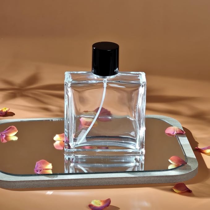 100ml/3.4Oz Glass Spray Perfume Bottle Empty Cologne Atomizer | Refillable Perfume Spray Bottle Container with 3 Kinds of Dispenser