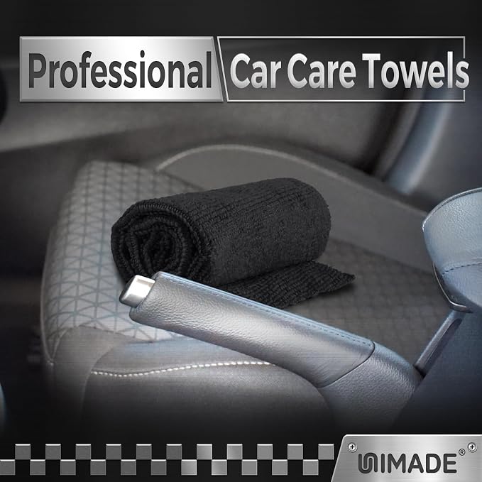 Microfiber Cleaning Cloth, 100 Pack Microfiber Towels for Cars | Commercial Grade Work Rags Bulk Detailing Cloth for Automotive Bar Mechanic Garage Housekeeping, 11.5"x 11.5", Grey