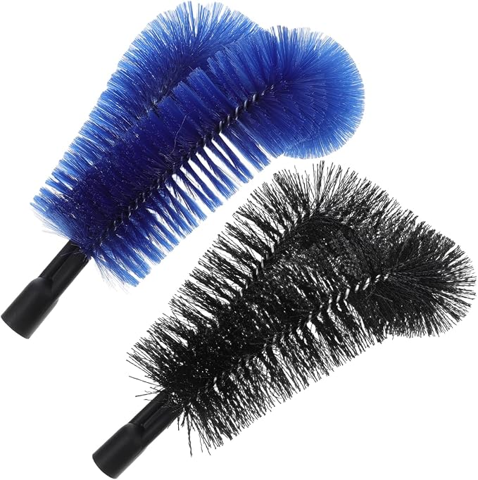 PartyKindom 2 PCS Angled Gutter Cleaning Brush Head Extension Pole Attachment for Roof Leaf Removal Outdoor Sweeper Window Dust Cleaner Tool House Eave Garage Debris Sweep Washer Accessory 11 inches