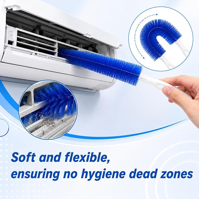 2Pcs Fan Cleaning Brush,Bendable Dust Collector,Car Dust Collectors,Ultra-Fine Fiber Brush Head,Suitable for Ceiling Fan Blades,Ventilation Openings,Curtains,Cars-Reusable Dust Collector