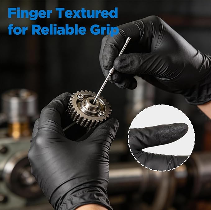5 Mil Disposable Nitrile Gloves Small, 100Pcs + 5 Pairs | Food Grade, Latex Free, Fit Well, Stretchy, Durable, for Cooking Food Prep, Cleaning, Hair Dye, Nail Salon, Gardening