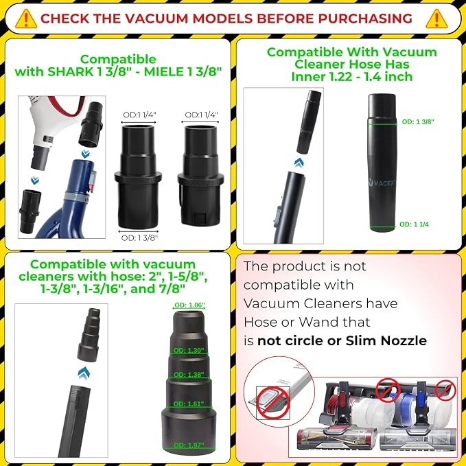 for Shark Navigator NV360 NV356E NV352 NV350 NV355 Vacuum: Hardwood Floor Brush Head, Horsehair Dust Brush Attachment plus Vacuum Extension Wands (for Shark Navigator NV360 NV356E NV352 NV350 NV355)
