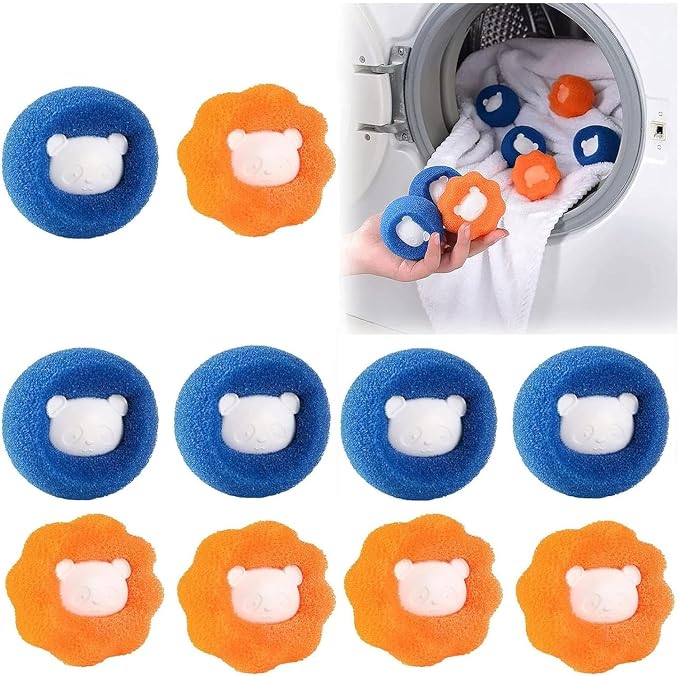 10 Pcs Box-Packed Pet Hair Remover for Laundry, Laundry Pet Hair Catcher, Washing Machine Hair Catcher, Washing Balls Dryer Balls for Clothing Dog Cat Pet Fur Remover（Orange+Blue） | Laundry Pet Hair Catcher, Washing Machine Hair Catcher, Washing Balls ...