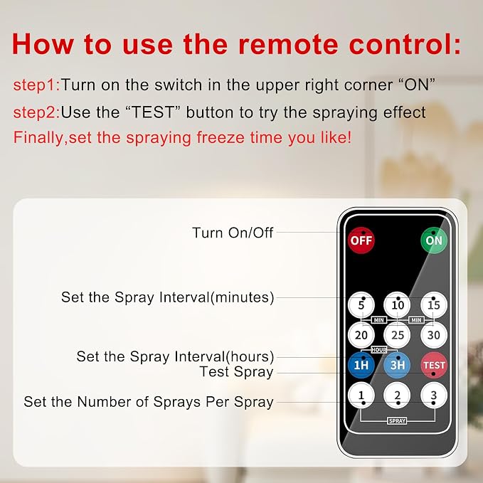 Automatic Air Freshener Spray Dispenser with Remote Control 2-Pack, BHW