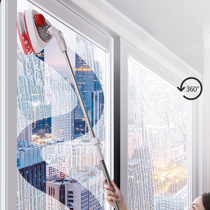 Glass Cleaning Tools, Double-Sided Window Cleaner Glass Wiper Adjustable Magnetic Cleaning Tools with Telescopic Rod,8~35mm