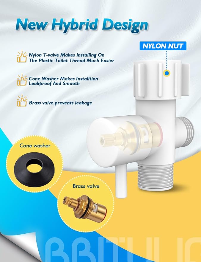 BRITULIF Bidet Sprayer for Toilet, Adjustable Pressure, Matte White | Leak-Free Hose, Tank or Wall Mount, Feminine Wash, Cloth Diaper Rinse, Stainless Steel Body, Nozzle, Soft Silicone Nozzle