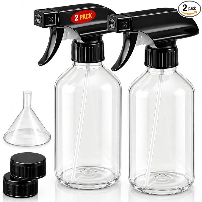 SUPER+ 2 Pack Plastic Spray Bottles 10 OZ – Leak Proof, Adjustable Nozzle, Empty Spray Bottles For Cleaning Solutions, Plants, Pet, Or Diy Spray Bottle