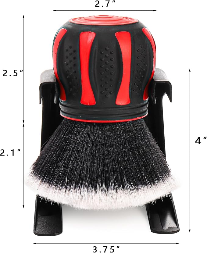 Yesland Car Detailing Brush, Ultra Soft Auto Interior Dusting Brush, Handle XL Synthetic Brush with Storage Rack, for Dashboard Air Conditioner Vents Leather, Vehicles Scratch Free