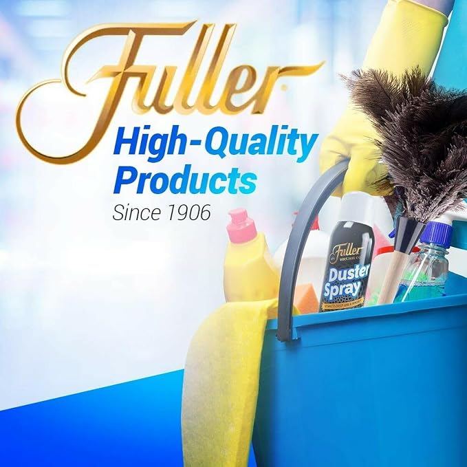 Fuller Brush Duster Spray and Microfiber Cloth Bundle – 3 Microfiber Cloths – Multi Surface Dust Removing Sprayer - Safe Household Cleaning for Floors, Furniture, Blinds & Car Interiors
