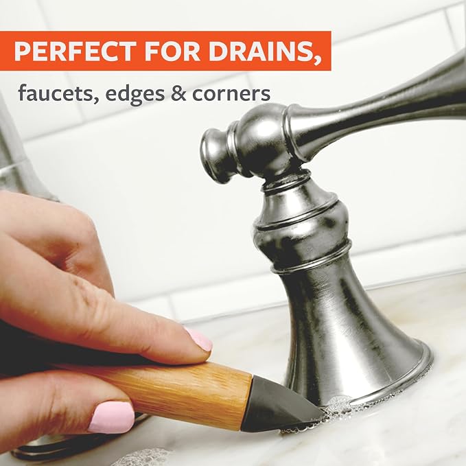 Full Circle The Every-Crevice Detail Brush, Deep Cleaning Brush for Crevices, Shower, & Grout, Tough Bristles, Sustainable Bamboo Handle, 2-Pack | Tough bristles & a sustainable bamboo handle make deep cleaning crevices and showers easy.