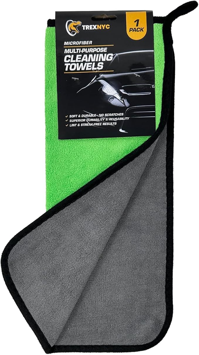 Microfiber Cleaning Cloth Set - Soft & Durable Cleaning Towels with Superior Durability & Reusability (4 Packs, Cleaning Towels, 1 Count)