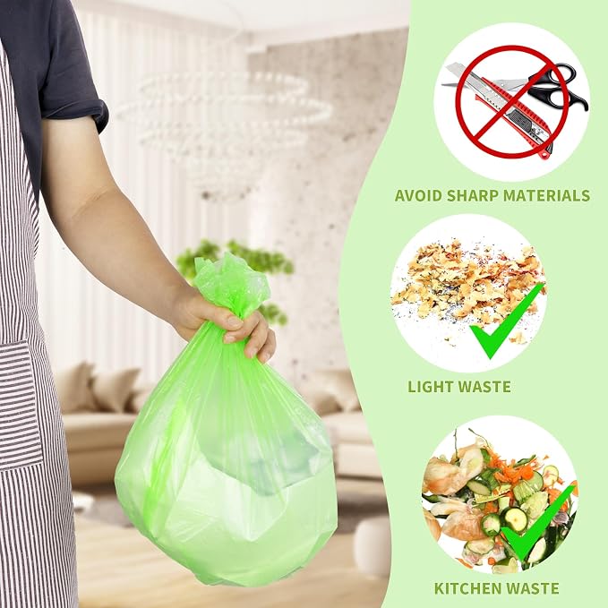 Magesh 105 Count 4 Gallon Small Trash Bags, Green, Transparent, Durable, Leak-Proof, Unscented, Easy to Use, Versatile, Outstanding Customer Service