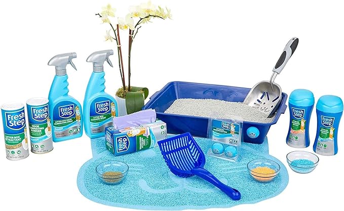 Fresh Step Cat Litter Crystals Deodorizer, Fresh Scent, 15 Oz | Non-toxic crystals neutralize odor at the source in any litter box, keeps home areas smelling fresh