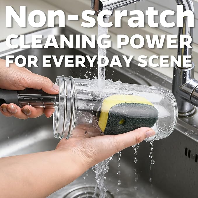 Sponge Dishwand Brush Refills for Scotch-Brite Dishwand - 20 Pack | Non-Scratch Brush Refill, 3X Scrubbing Power