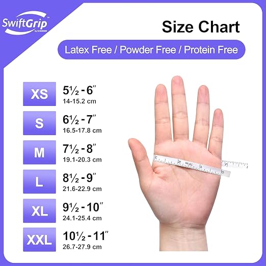 SwiftGrip Disposable Nitrile Exam Gloves, 3mil, Medium, Case of 1000, Violet Nitrile Gloves Disposable Latex Free for Medical, Cleaning, Cooking & Esthetician, Food-Safe, Powder-Free, Purple