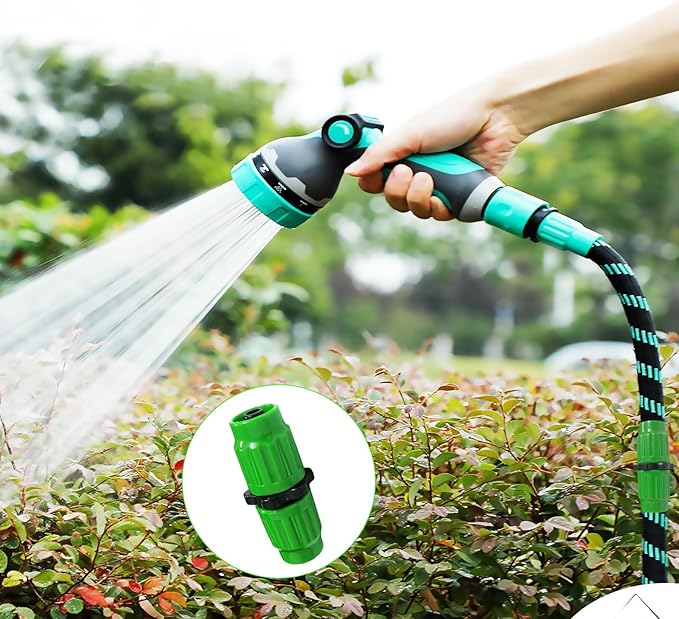 Expandable Hose Repair Kit, 3 Sets Dual-Channel Flexible Garden Hose Connector, Female Male Retractable Water Hose End Repair Fittings Fits for Rubber Water Pocket Hose 25 50 75 100 FT