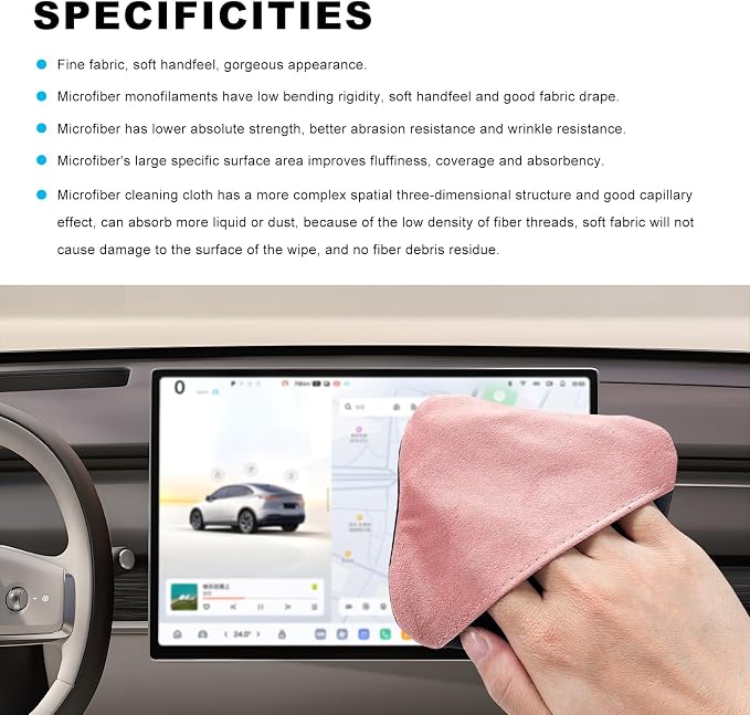 Ohleats Car Screen Cleaner, Microfiber Cleaning Pad | Lint-Free & Scratch-Safe, Glove-Style Wear, Wet/Dry Dual-Use, Foldable Portable, For Car/Phone/Tablet/Laptop/TV