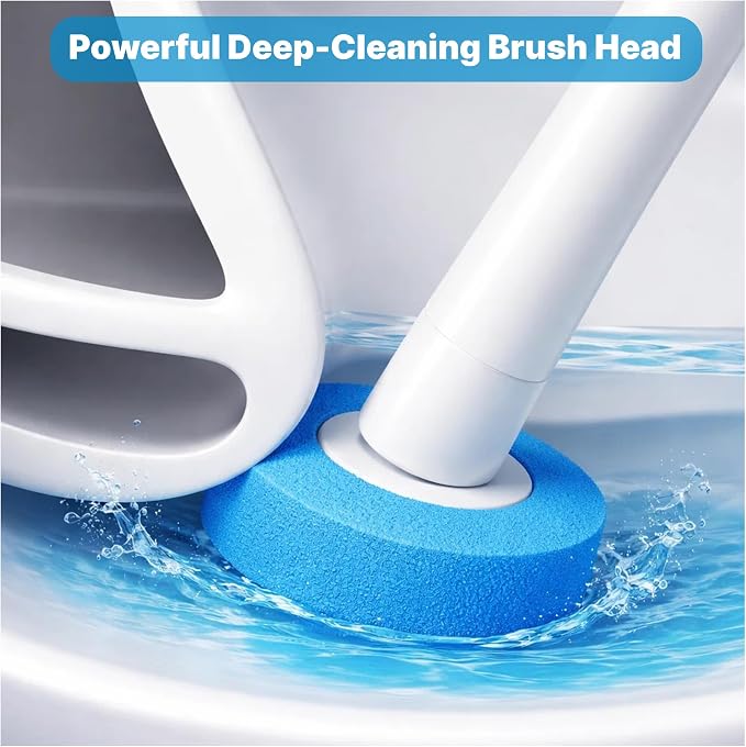 CiLoN Disposable Toilet Brush, Toilet Wand Cleaning System, Bowl Scrubber | Flip-Top Hands-Free Wall-Mounted Toilet Bowl Brush & Holder with Disposable Cleaning-Fluid Scrubbing Pads for Hygienic Use