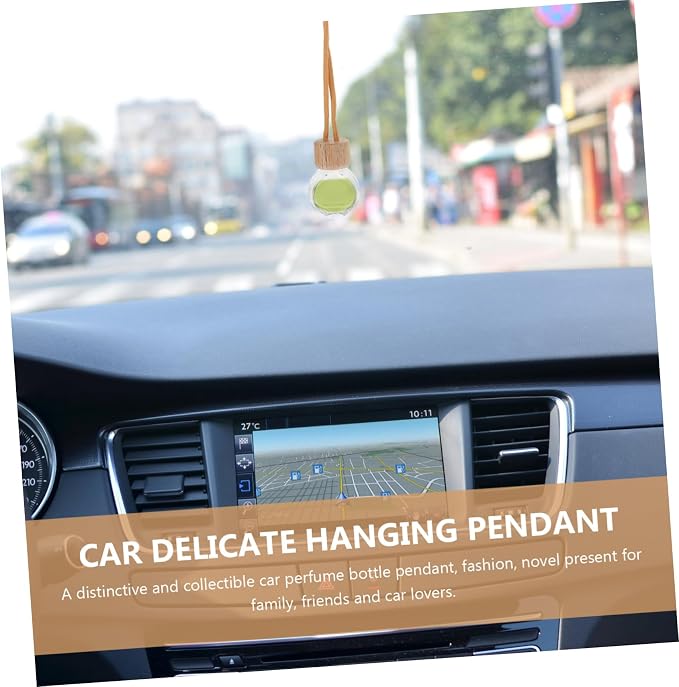 Cabilock 10pcs Car Perfume Bottles Empty Hanging Diffuser Pendants Air Freshener Car Accessories for Home Decor