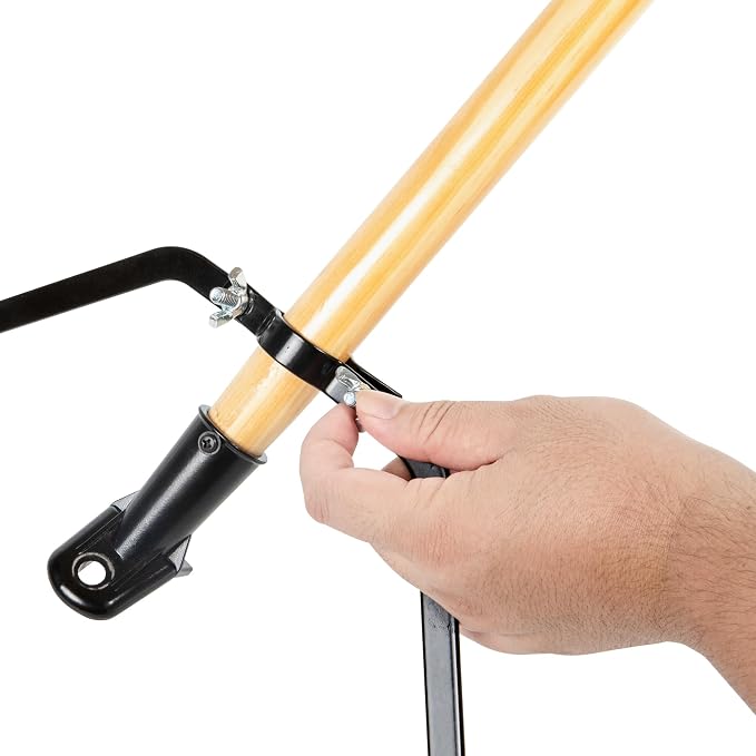 Restaurantware-Clean Tek Professional 36 Inch Push Broom, 1 Heavy-Duty Broom with 60â€ Handle - Fine Plastic Bristles, Durable, Wooden, Commercial Use, for Deck, Driveway, Garage, Yard, Patio