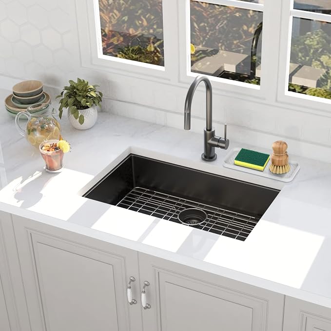 Silicone Sponge Holder, Kitchen Sink Organizer Tray（White） | Soap Sponge Holder for Bathroom Counter Sponge Caddy Dish Soap for Scrubber,Soap Dispenser,Scouring Pad