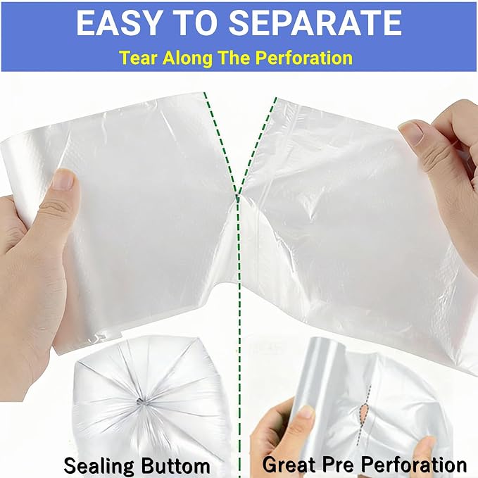 4 Gallon Trash Bags, 230 Counts Flexible & Durable Small Garbage Bags 24 x 19" Extra Thick Sturdy Trash Bag, Unscented & Easy Tearing 4-6 Gal Can Bin Plastic Bags for Home Office Kitchen Bathroom
