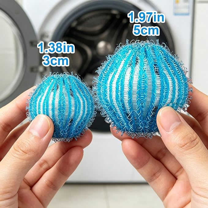 20Pcs Pet Hair Remover for Laundry, 1.4 inch Mini Ball Lint Traps | Effective Dryer Ball for Cat Dog Pet Hair in Clothes,Sheets,Towels, Lint Catcher for washing Machine Without Damaging Fabrics