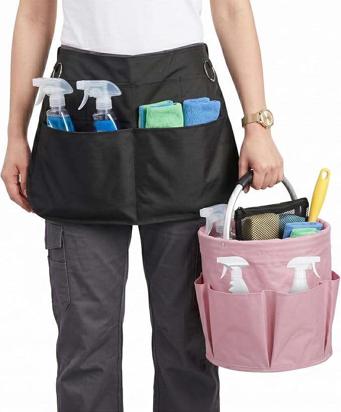 Cleaning Apron, Cleaning Caddy & Household Cleaning Storage Organizer Set