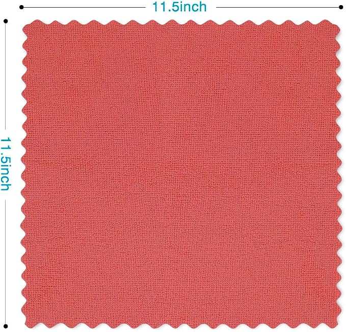 Orighty Cleaning Cloths, Shop Towels 100 Pack, Shop Rags Reusable, Microfiber Cleaning Rags Bulk for Cars, Multi-Purpose Lint Free Towels for Automotive, Mechanic, Kitchen, 11.5’’ x 11.5’’, Red | Microfiber Towels for Cars, Multi-Purpose Shop Towels, S...