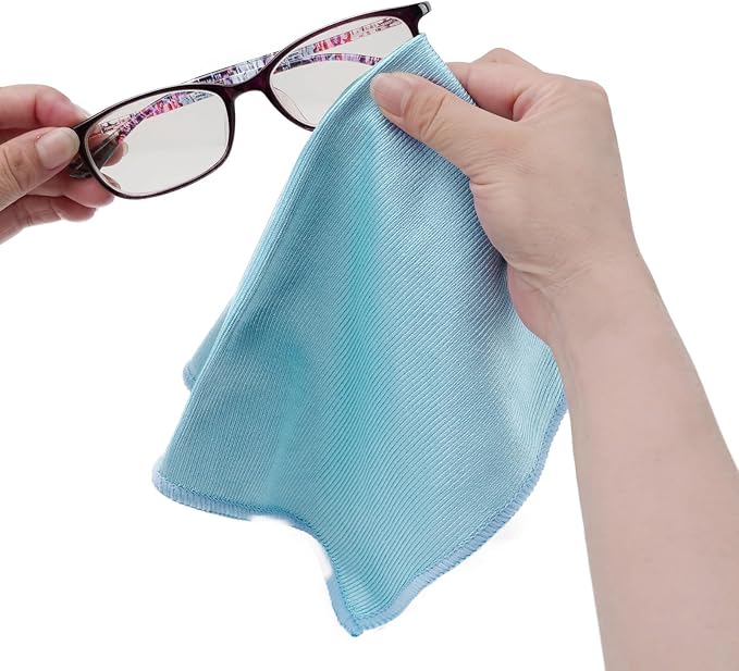 6 Pcs Glass Cleaning Cloth for Window Eyeglass Mirrors Stainless Steel