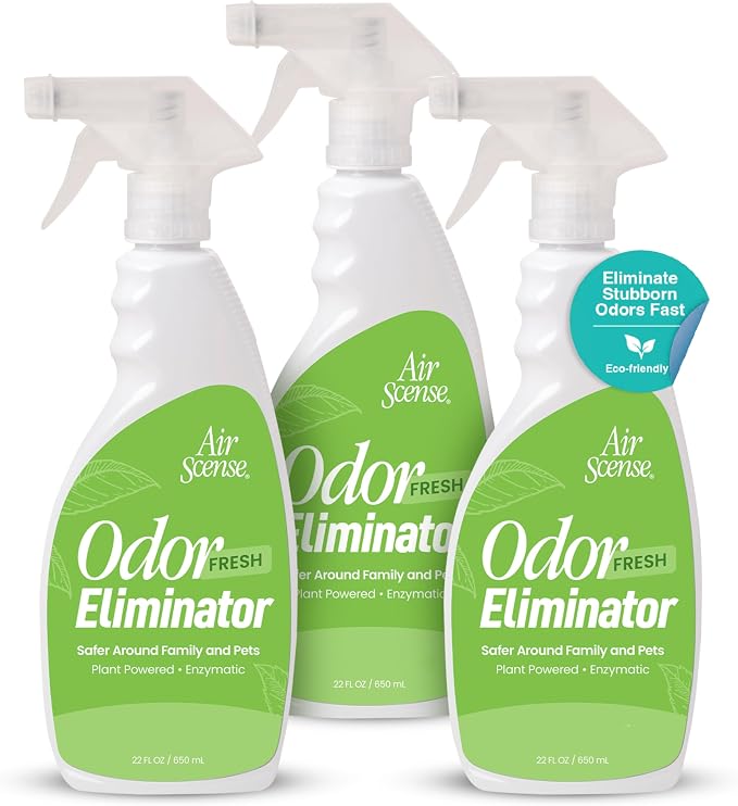 Air Scense Odor Eliminator Spray for Home, Fabrics & Pet Odors, 3 Pack | Neutralizes odors at the source | Pet and organic odors | Fabrics and household surfaces