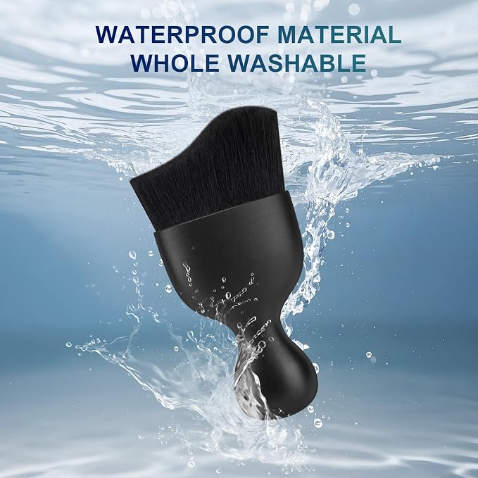Amrules 2 Pcs Car Interior Detailing Brush Cleaning Tools, Black | Soft Bristles Gently Clean Dust & Dirt, Gentle on Surfaces, for Dash, Leather, Skylight & Vents, Lightweight, Easy to Use