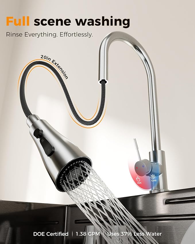 CAMMOO 33X22 Drop In Kitchen Sink, Nano 304 Stainless Steel Black Sink | Pop-Up Drain, Workstation Sink, Upgraded Fast Drain, Topmount Single Bowl with Accessories, Foldable Grid for Easy Cleaning