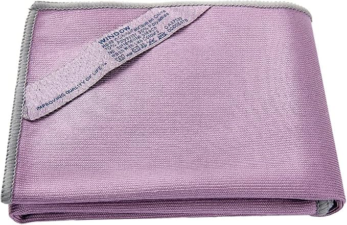 Longmann NorwexWindow Cleaning Cloth, Glass Cloth, Only Use Water, No Chemical Needed, Streaks Schatches Free, Just Add Water (Purple 1 Pack)