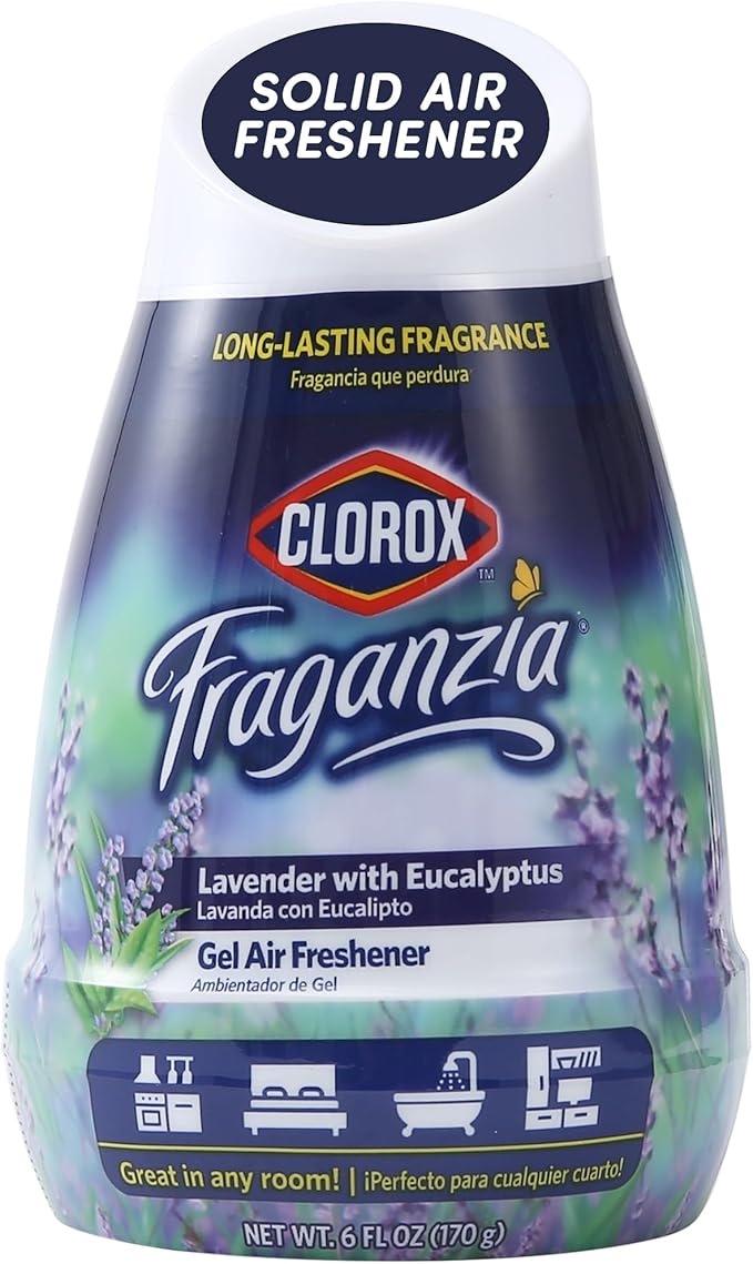 Clorox Fraganzia Gel Air Freshener Cone, Lavender Eucalyptus Scent, 6 Oz