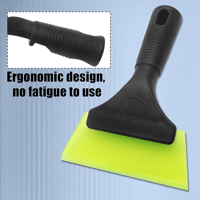 2 Pcs 5 Inch Green Car Window Squeegee Silicone | Auto Window Squeegee, Small Windshield Squeegee, Tile Squeegee Mirror Squeegee Shower Squeegee, For Glass Doors