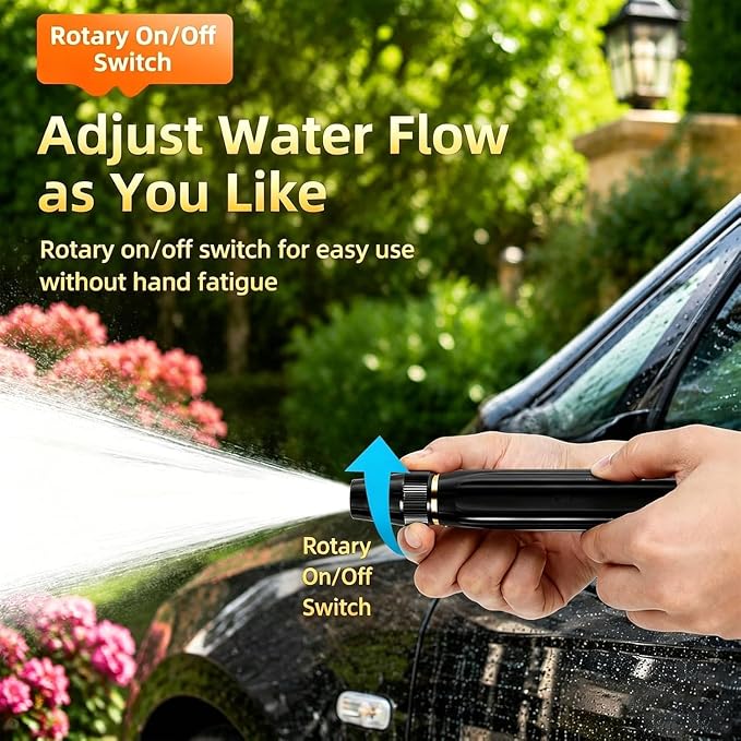 High Pressure Power Washer Nozzle with Connector Set, Nozzle Power Washer for Garden Hose,High Pressure Hose Nozzle for Car Washing